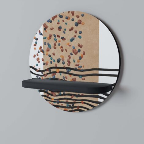 Mensola rotonda IMAGINARY RAIN nera (1/5)