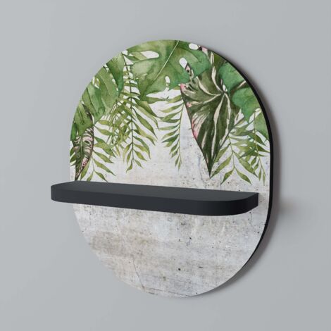 Mensola ovale URBAN TROPICS nera (1/5)