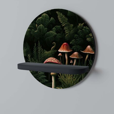 Mensola rotonda WHISPERING WOODLAND nera (1/5)