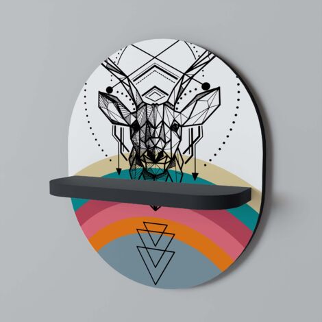 Mensola ovale DEER OF COLOR nera (1/5)