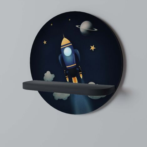 Mensola rotonda STELLAR SWING nera (1/5)