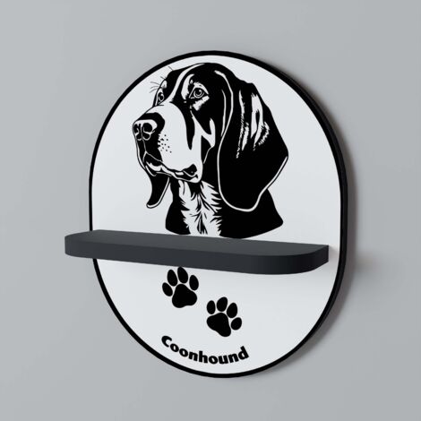 Mensola ovale COONHOUND DOG nera (1/5)
