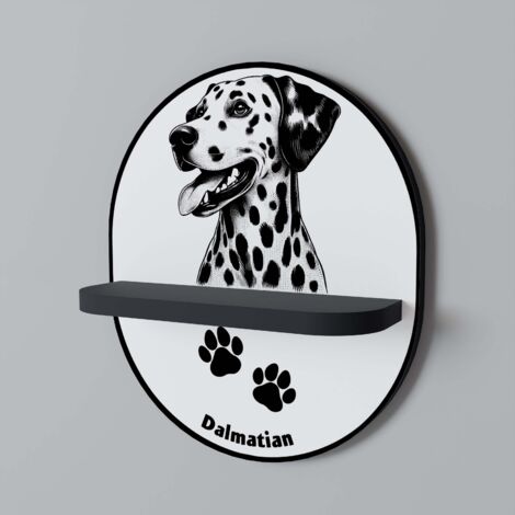 Mensola ovale CANE DALMATA nera (1/5)