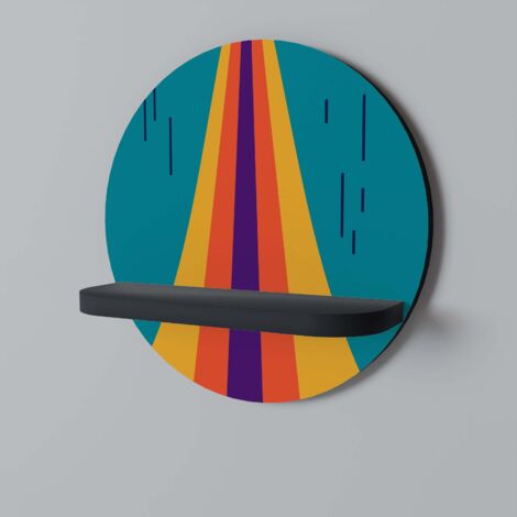 Mensola rotonda CHROMATIC DREAMSCAPE nera (1/5)