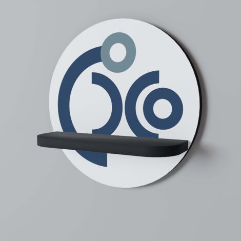 Mensola rotonda ORB DESIGN nera (1/5)