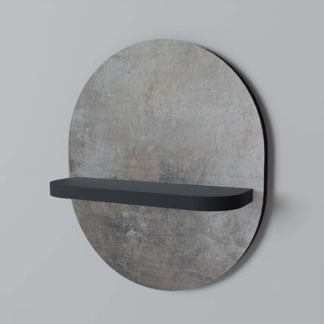 Mensola ovale CONCRETE WALL nera (1/5)