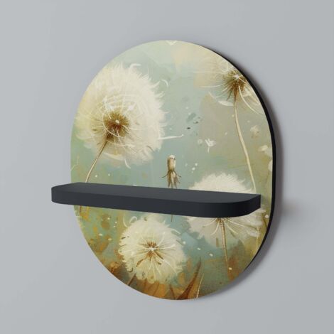 Mensola ovale DREAMY MEADOW nera (1/5)
