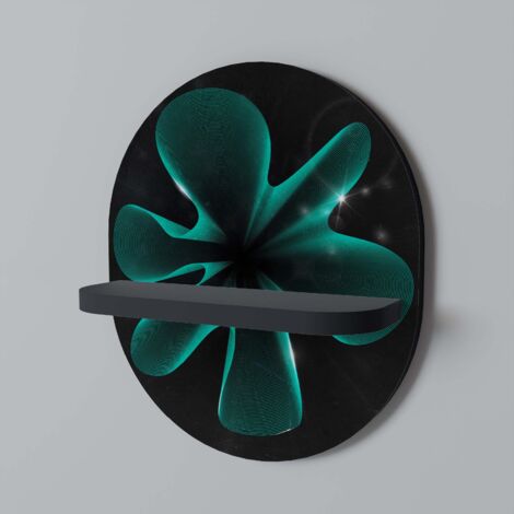 Mensola ovale ELECTRIC ILLUSION nera (1/5)