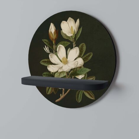 Mensola rotonda FLORAL NOIR nera (1/5)