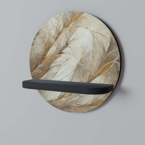 Mensola rotonda SOFT PLUMAGE nera (1/5)