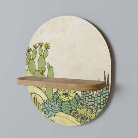 CALEIDOSCOPIO DELLE SUCCULENTE Mensola ovale (1/5)