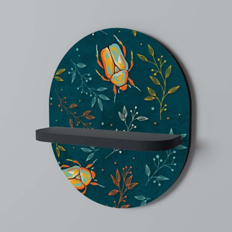 Mensola ovale AUTUMN INSETS nera (1/5)
