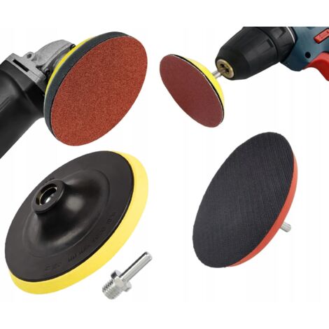 Dischi abrasivi, Set di dischi abrasivi da 4 pollici Carta vetrata con gancio e anello da 100 mm Platorello di supporto a grana 60-240 con adattatore for trapano M10 for strumenti di