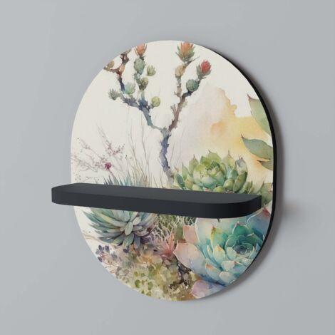 Mensola ovale SUCCULENT WHIMSY nera (1/5)