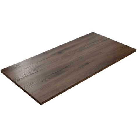 Piano laminato rovere cioccolato 138 x 68 cm per scrivania o tavolo