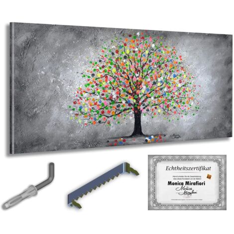 Monica Mirafiori I 100% DIPINTO A MANO I Dipinto Spirit Tree 140x70cm Dipinto dipinto a mano Dipinto acrilico Dipinto acrilico molto grande I Arte moderna I Quadri artistici (1/5)