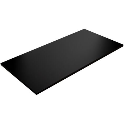 Piano del tavolo laminato nero 138 x 68 cm per scrivania o tavolo