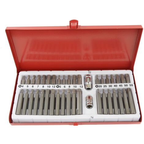 SET DI PUNTE IMBUS SPLINE TORX 1/2 3/8 CRV 40 PZ OFFICINA (1/3)