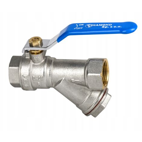 Valvola a sfera con FILTRO OBLIQUO 1 pollice PN30 Strong