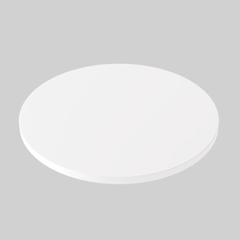 Piano del tavolo laminato bianco, rotondo, diametro 90 cm, per scrivanie, tavoli, tavolini da caffè