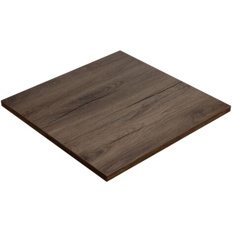 Piano del tavolo laminato color rovere cioccolato 68 x 68 cm per tavolo o tavolino (1/3)