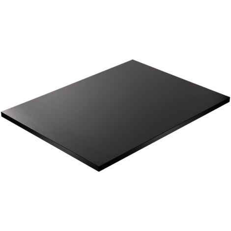 Piano del tavolo laminato nero 138 x 80 cm per scrivania o tavolo