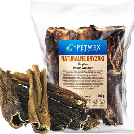Snack masticabile naturale per cani Petmex a base di trippa di manzo essiccata, 200 g. (1/3)