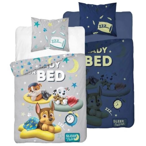 Biancheria da letto in cotone fluorescente 160x200cm PAW PATROL