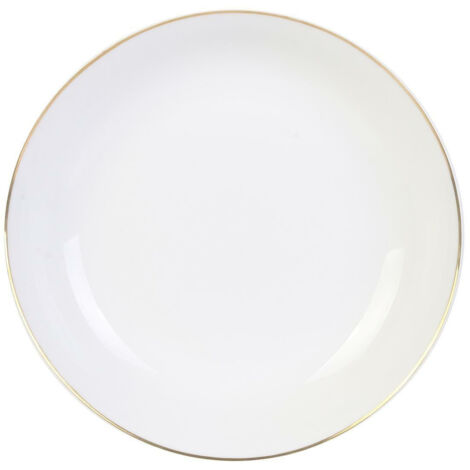 Piatto fondo in porcellana Pearl Gold 21 cm bianco (1/5)