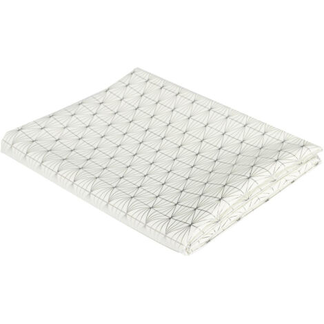 GAMUSI Tovaglia antimacchia tavolo rettangolare jacquard impermeabile, 140 x 100 cm, tessuto al tatto, colore antracite, anello