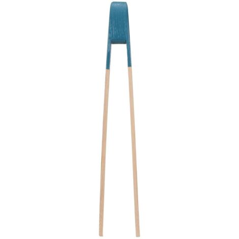 Pinze per servire in bambù con magnete BLU