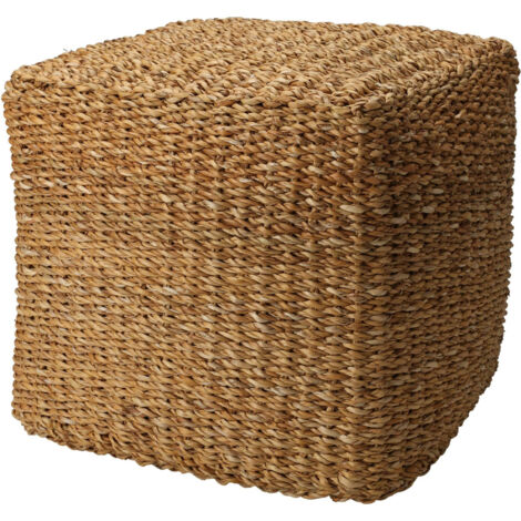 Pouf quadrato Soncey SEAGRASS e COTONE 40x40x38 cm