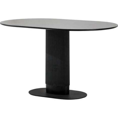 TAVOLO OVALE Maxim nero SU UNA GAMBA 120x70cm