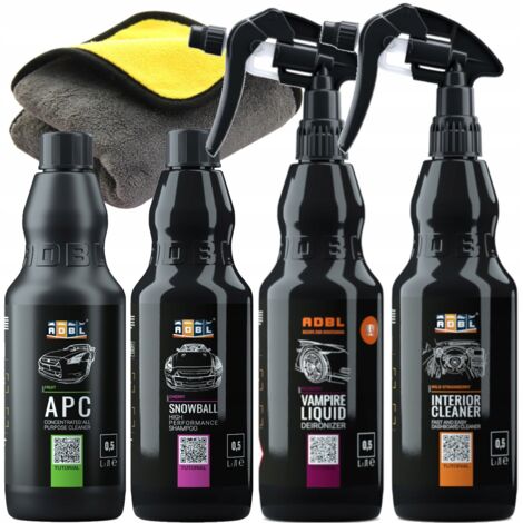 SET COSMETICI ADBL PER LA PULIZIA DEI CERCHIONI E DELLE PLASTICA DELL'ABITACOLO DELL'AUTO (1/5)