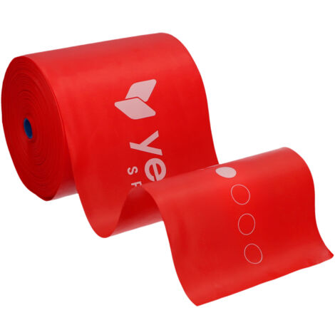 Fascia elastica in TPE YellowFLAT Band, rossa, resistenza 2-4 kg