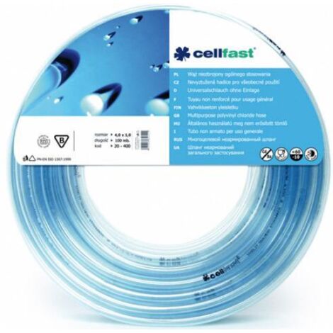 TUBO FLESSIBILE PER FERRO CELLFAST PER USO GENERALE 8,0x1,5 120mb PL ""A"" (1/2)