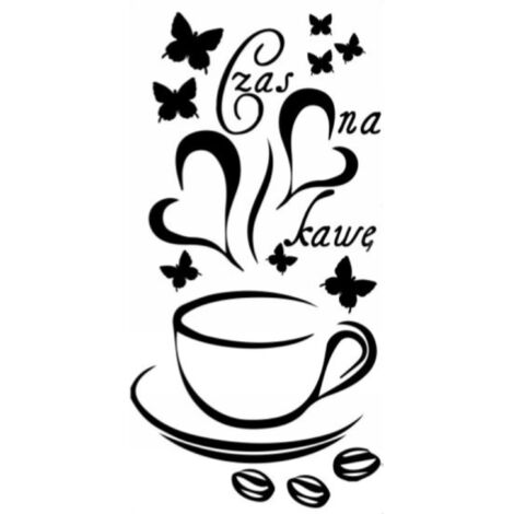 ADESIVI DA CUCINA adesivo tazza da caffè cuore 100 x 50 cm G253 (1/2)