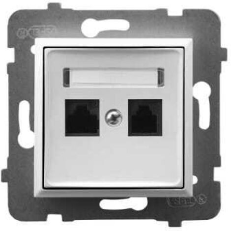 600822 Plaque carrée dooxie 2 postes finition plume - professionnel