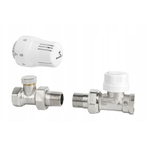 KIT RADIATORE TERMOSTATICO DRITTO 1/2 POLLICE (1/3)