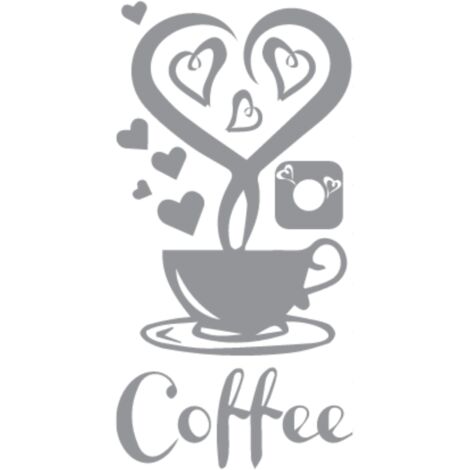 ADESIVI DA CUCINA adesivo tazza da caffè cuore 100 x 50cm G262074 (1/2)
