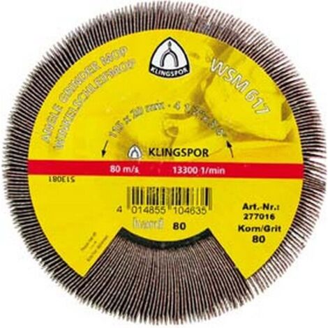 RUOTA LAMELLARE KLINGSPOR 125mm WSM617 gr. 40 (1/2)