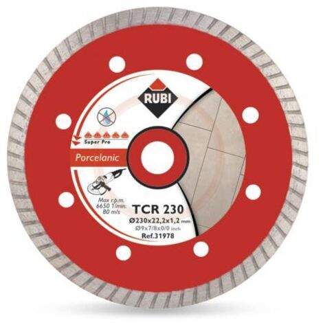 DISCO DIAMANTATO RUBI TCR 125 SUPERPRO PER PIASTRELLE IN GRES PORCELLANATO