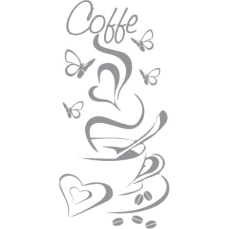 ADESIVI CUCINA adesivi tazze da caffè cuori 100 x 50cm G256074 (1/2)