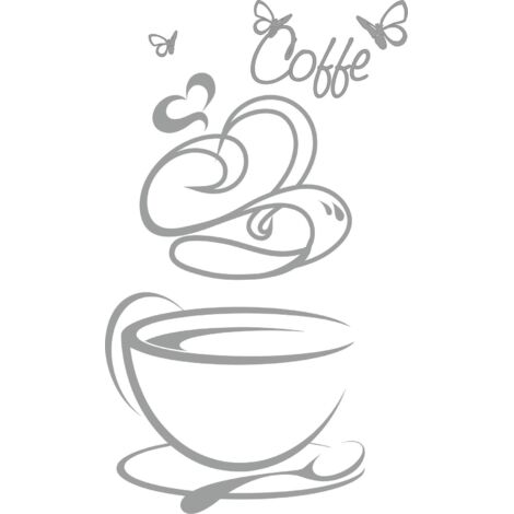ADESIVI DA CUCINA adesivo tazza da caffè cuore 100 x 50cm G250074 (1/2)