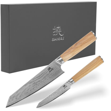 Wakoli EDIB Pro Damasco - Set di 4 coltelli da cucina in