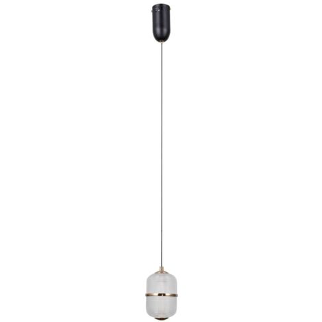 Lampada a sospensione ALANI Italux nero oro vetro LED 6W (1/3)