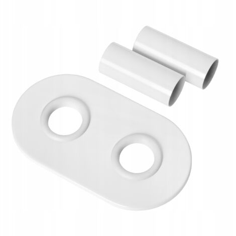 KIT DI MASCHERATURA PER COLLEGAMENTO TUBO RADIATORE DOPPIO BIANCO INVENA (1/2)