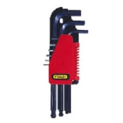 Chiavi a brugola STANLEY da 9 pezzi con testa sferica da 1,5 a 10 mm