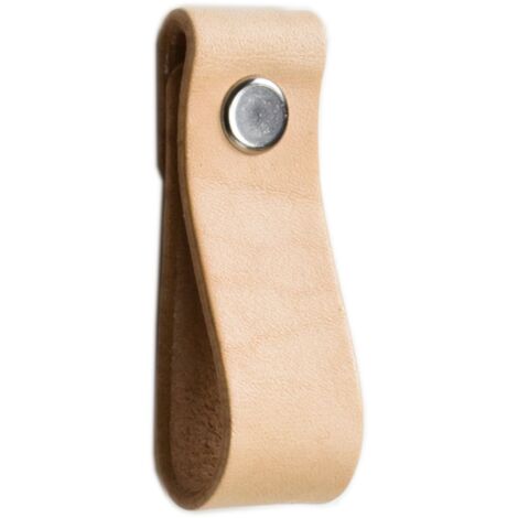 Maniglia per mobili in pelle, pomolo, naturale, Black Tree + viti (1/5)