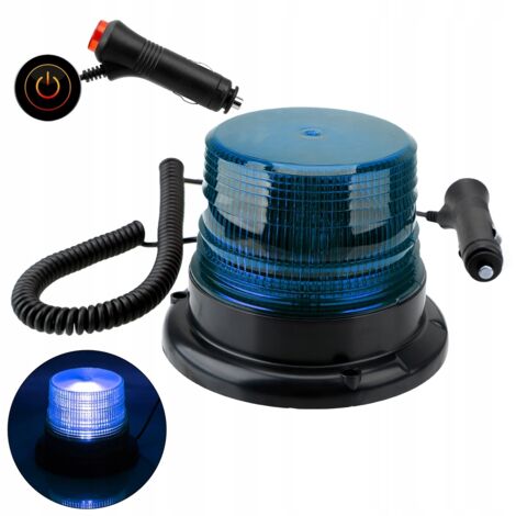 LAMPADA A LED PER ARROSTO BLU FLASH INTERRUTTORE MAGNETICO DI AVVERTENZA 12V - 80V (1/5)